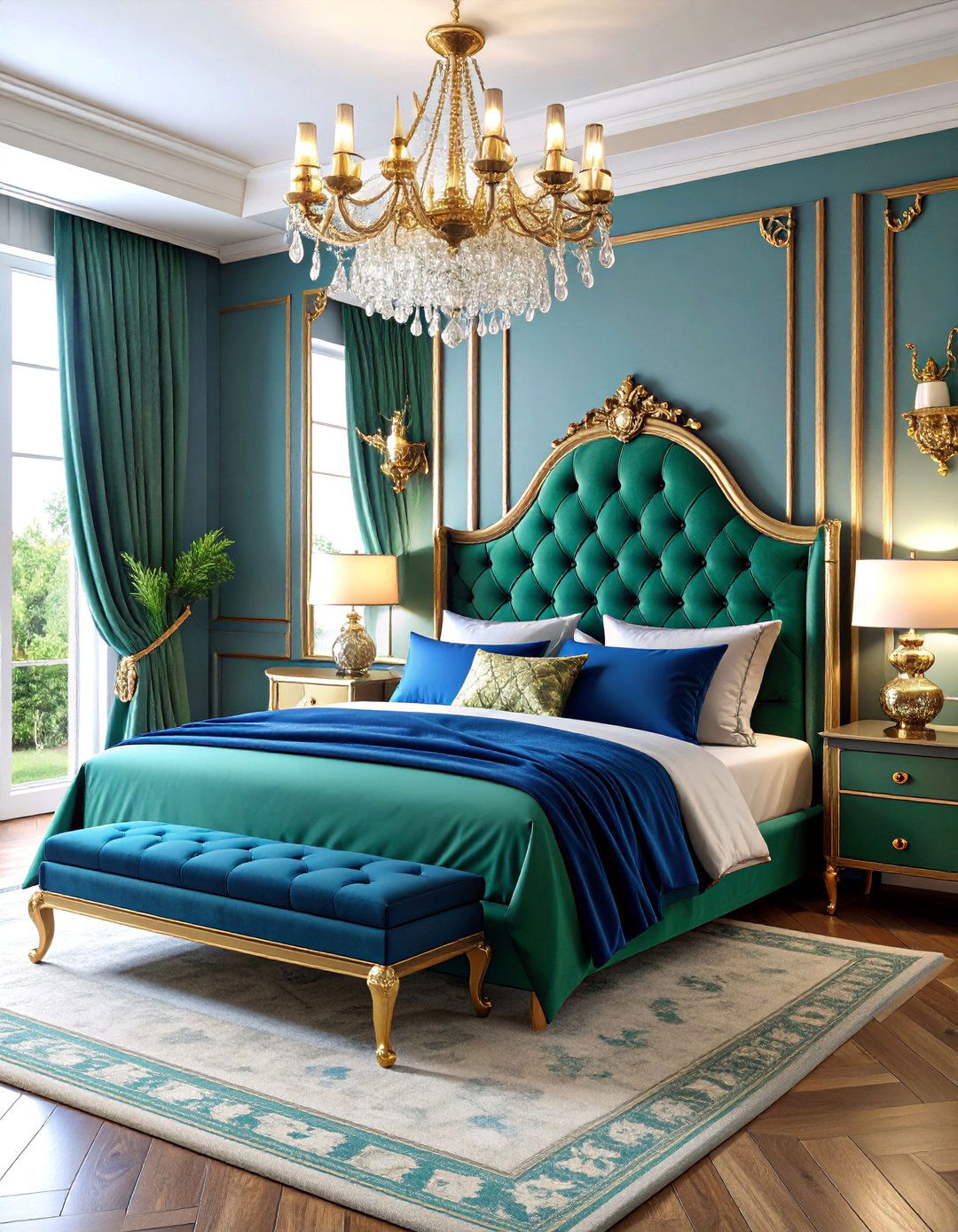 Jewel Tone Luxury Bedroom - 25 Eclectic Bedroom Ideas