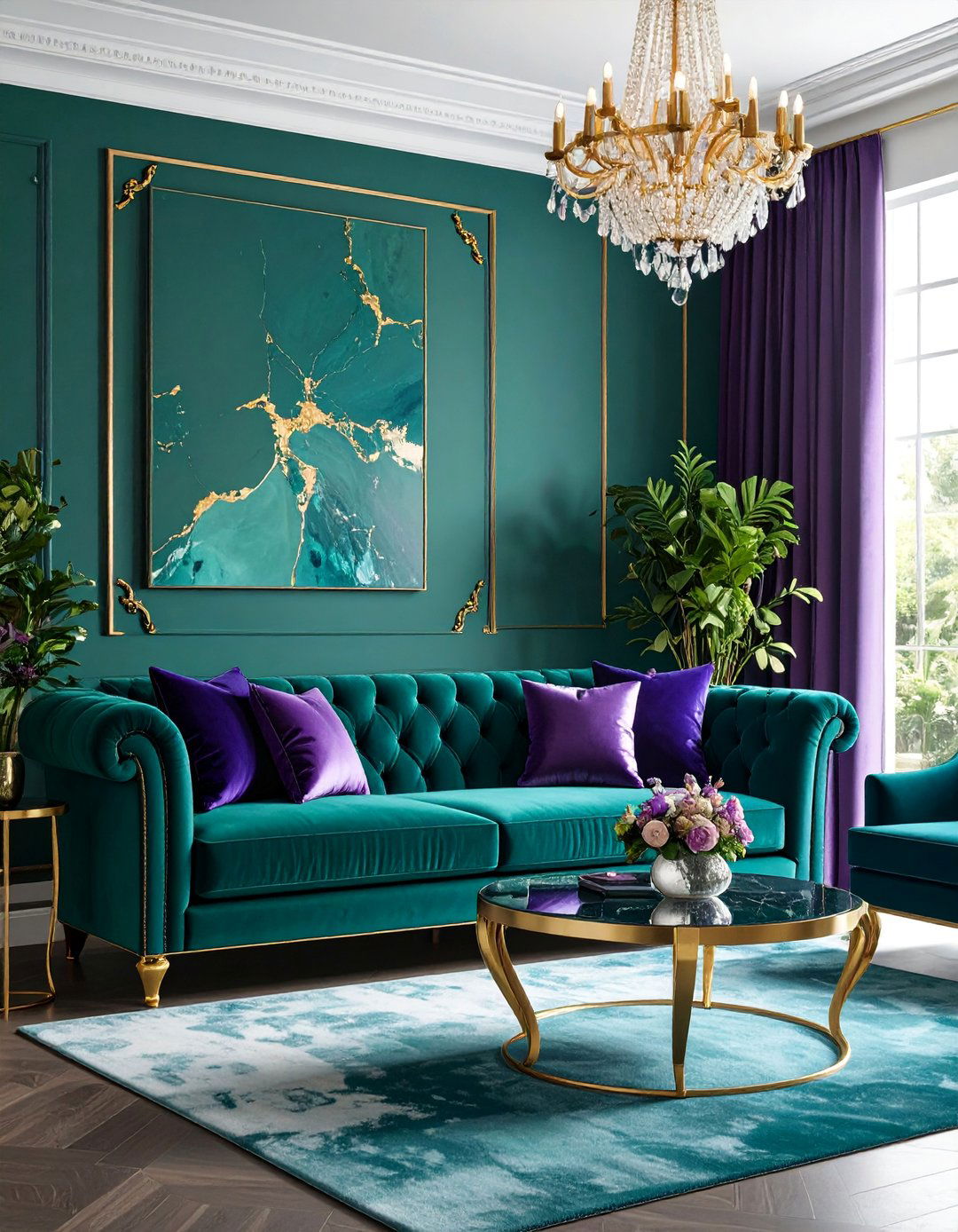 Jewel Tone Palette Living Room - 25 Emerald Green and Gold Living Room Ideas