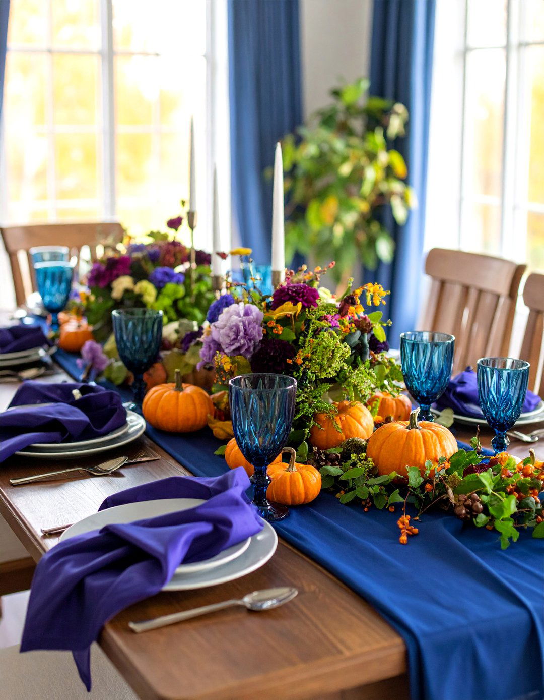 Jewel Tone Thanksgiving Design - 25 Thanksgiving Table Settings