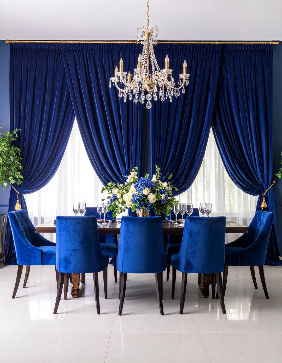 Jewel Tone Velvet Dining Room Curtain Opulence - 25 Dining Room Curtain Ideas