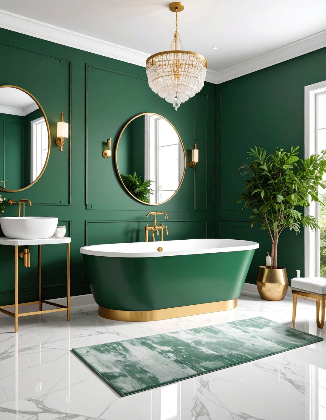 Jewel Toned Dramatic Expression - 25 Ensuite Bathroom Ideas