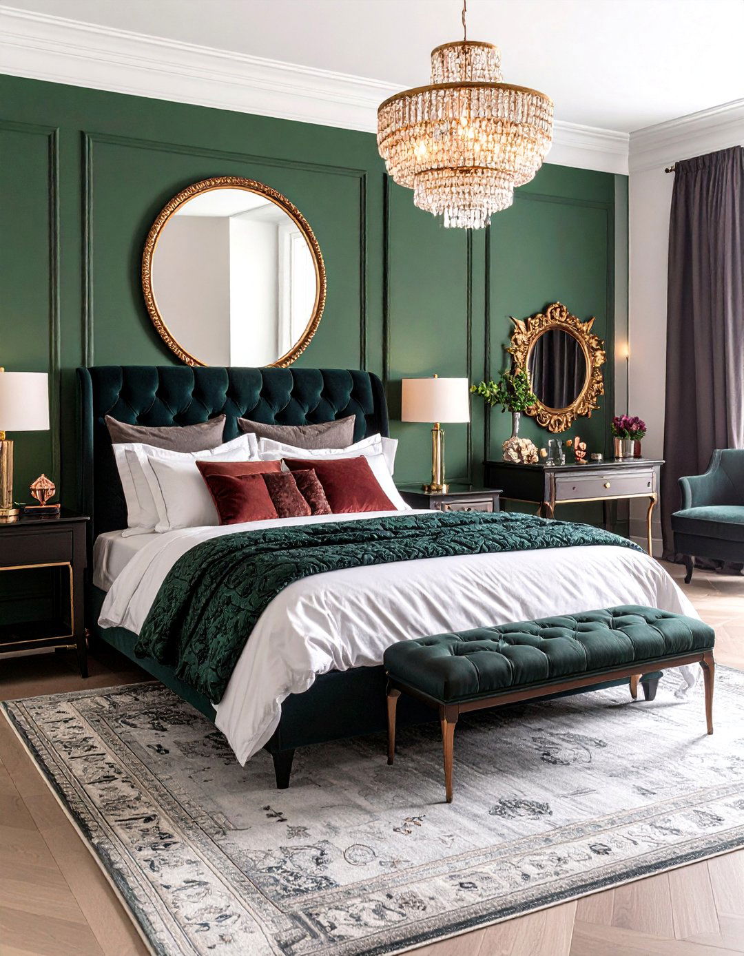 Jewel Toned Maximalist Haven - 25 Chinoiserie Bedroom Ideas