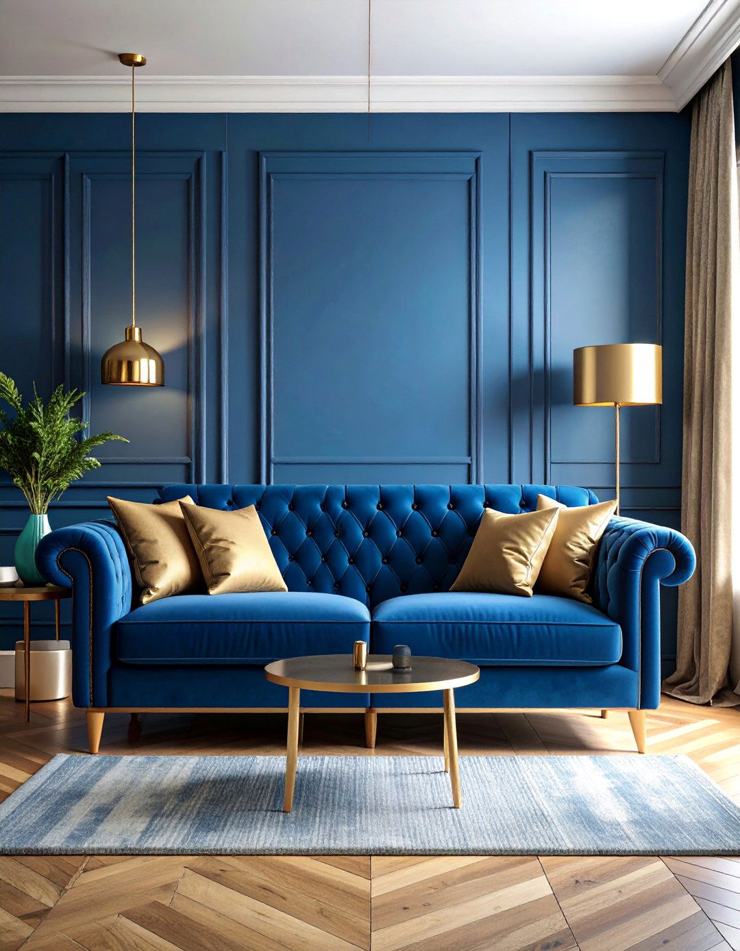 Jewel Toned Velvet Statement Sofa - 25 Living Room Couch Ideas