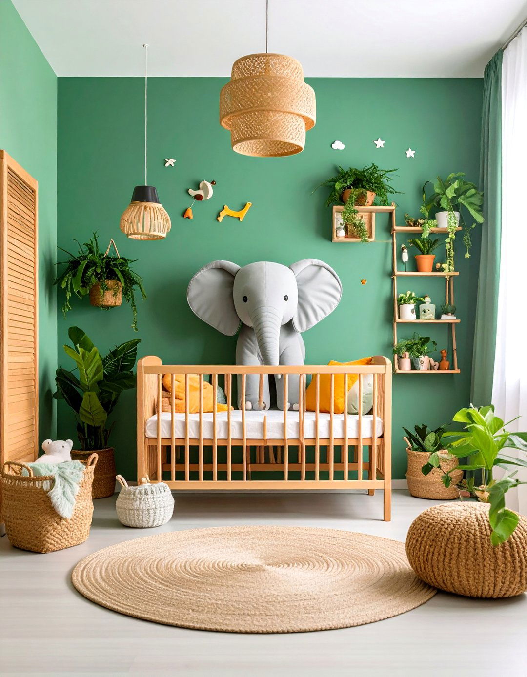 Jungle Adventure Elephant Theme with Tropical Elements - 25 Elephant Nursery Ideas