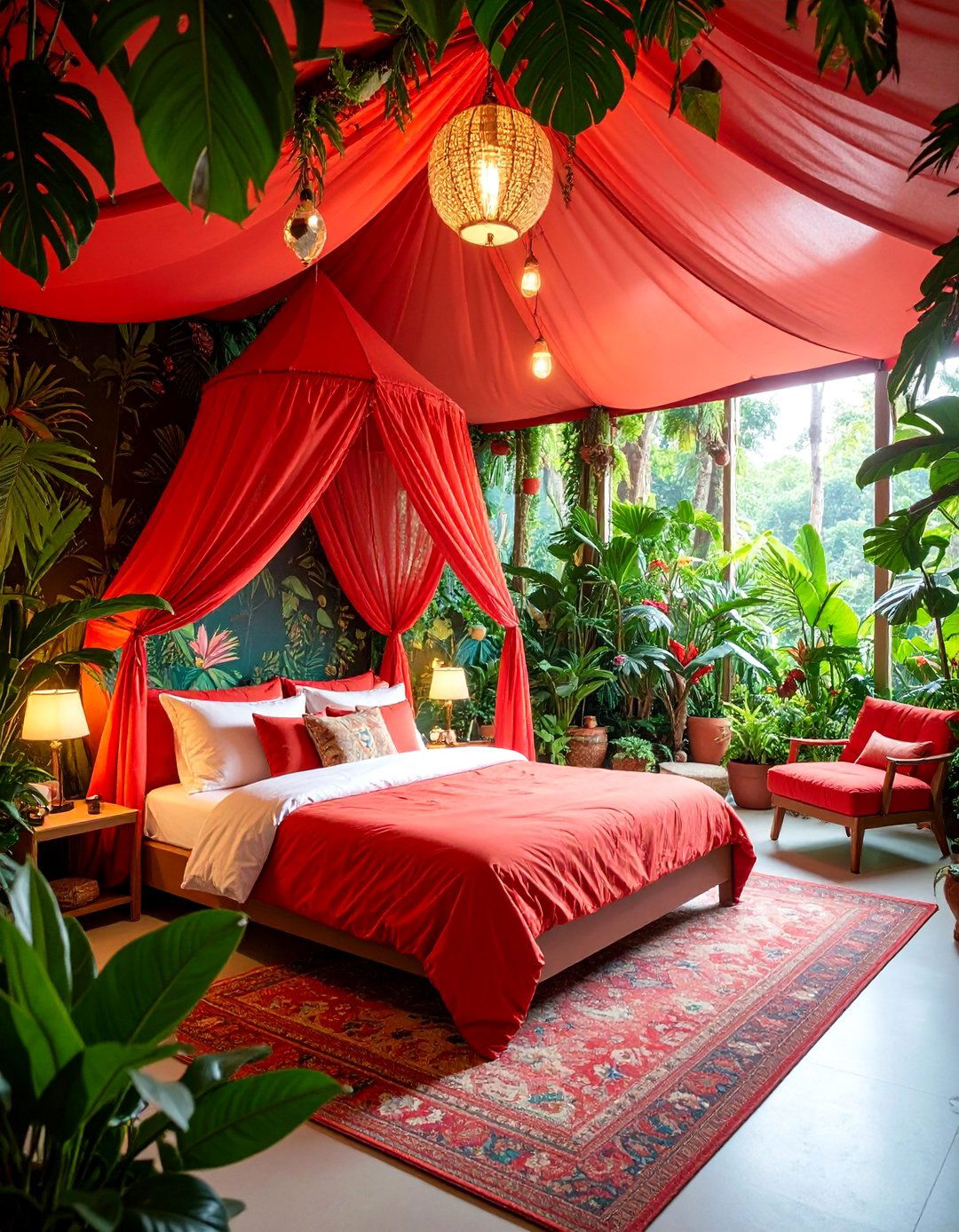 Jungle Expedition Base with Red Explorer Gear - 25 Red Boy Room Ideas