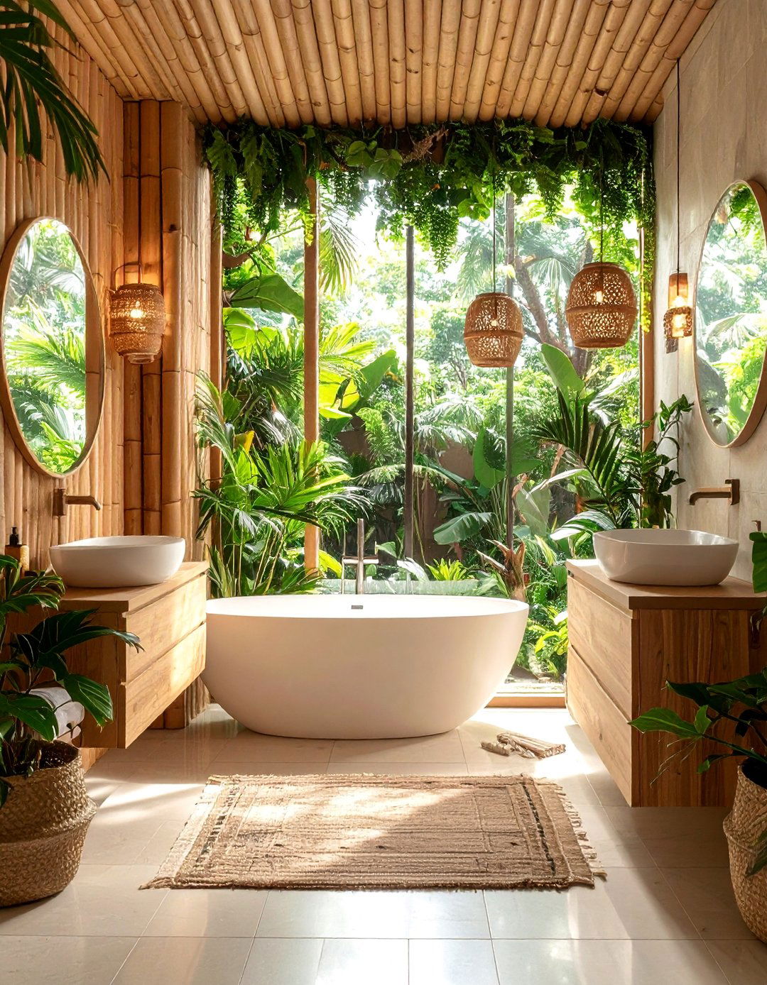 Jungle Expedition Bathroom with Tropical and Adventure Elements - 25 Boy Bathroom Ideas