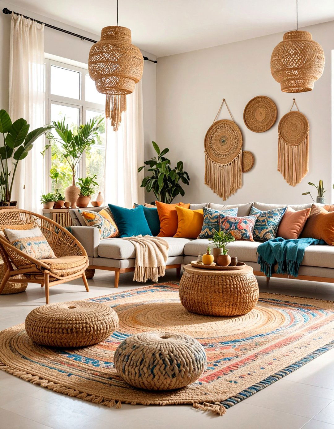 Jute and Sisal Texture Living Room - 25 Natural Living Room Ideas