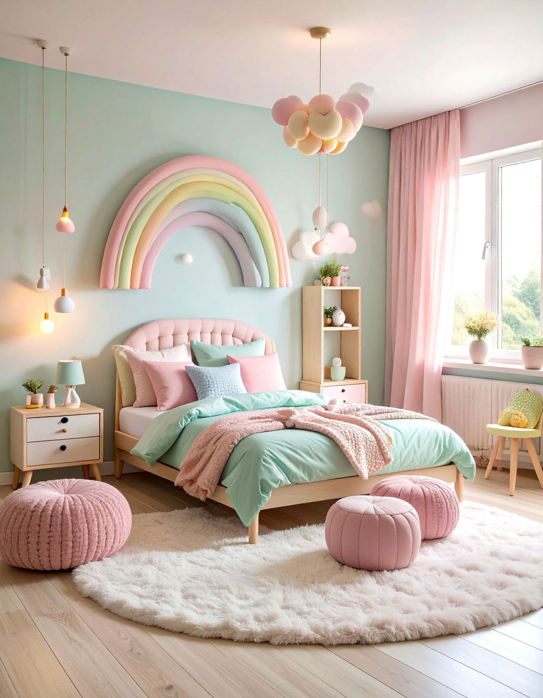 Kawaii Pastel Dream with Soft Textures - 25 Anime Room Ideas