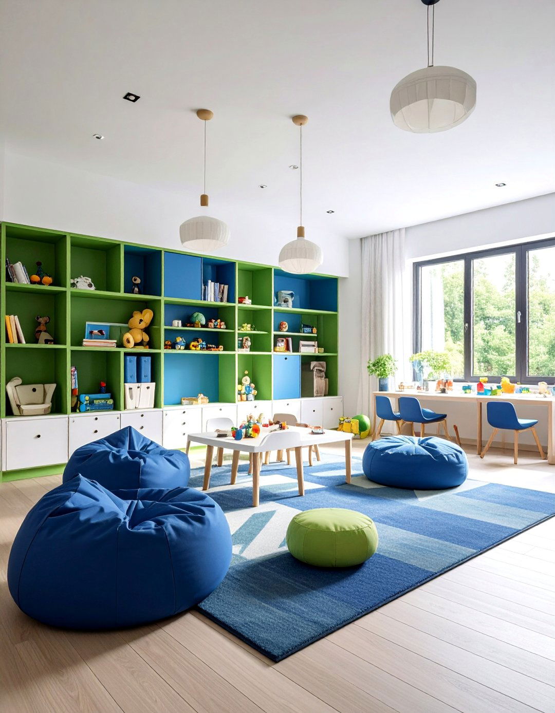 Kelly Green and Royal Blue Playroom Adventure - 25 Blue and Green Color Combos for Decorating