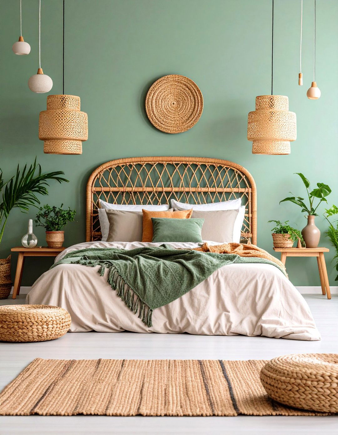 Khaki Bedroom with Wicker and Rattan Furniture - 25 Khaki Bedroom Ideas