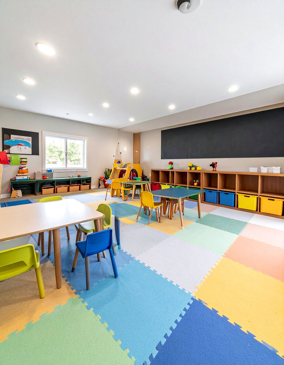 Kids Adventure Playroom with Creative Zones - 25 basement decorating ideas