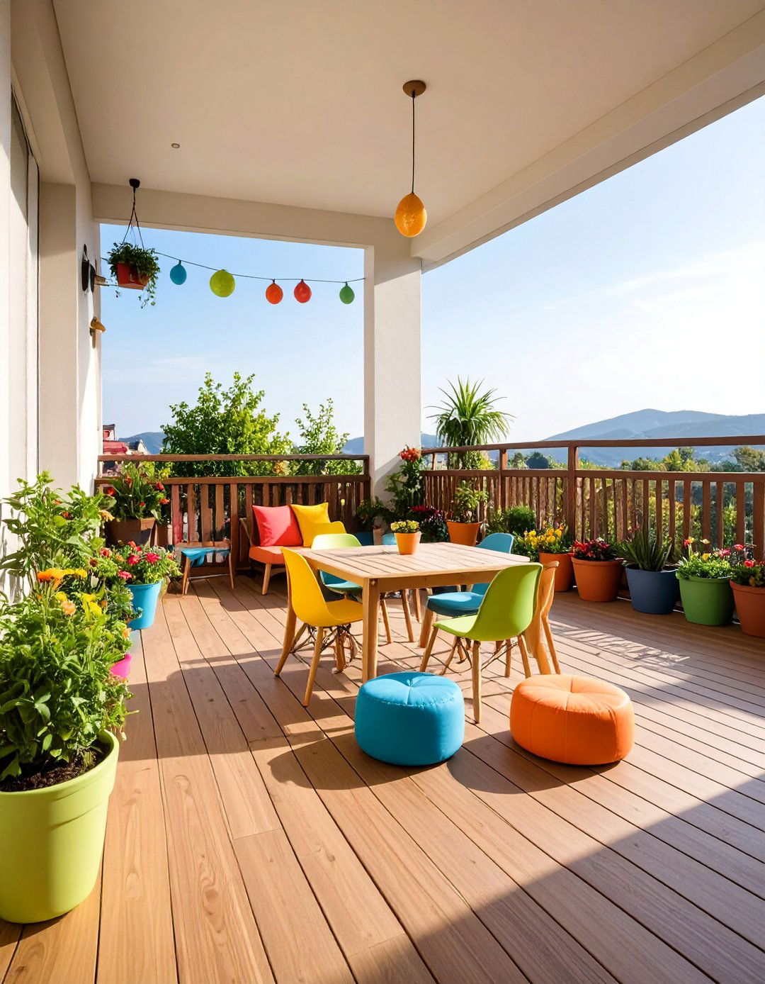 Kids Play Area with Safety Features - 25 Balcony Ideas