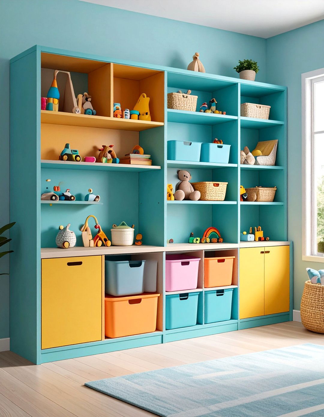 Kids Playroom Toy Storage System - 25 Storage Ideas