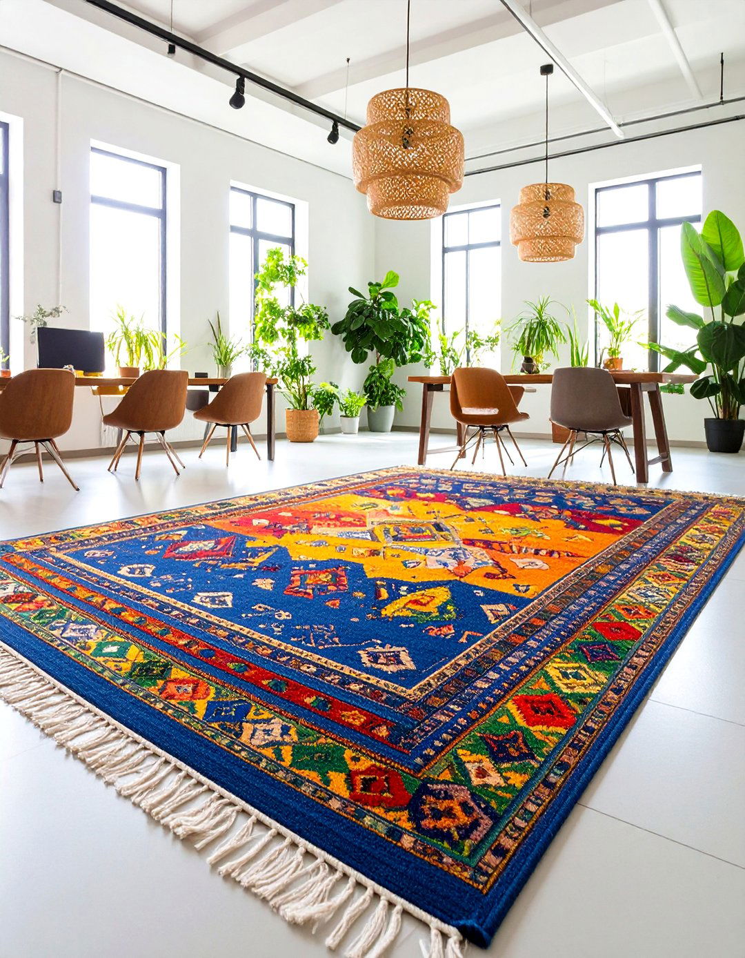 Kilim Office Rug with Cultural Heritage - 25 Office Rug Ideas