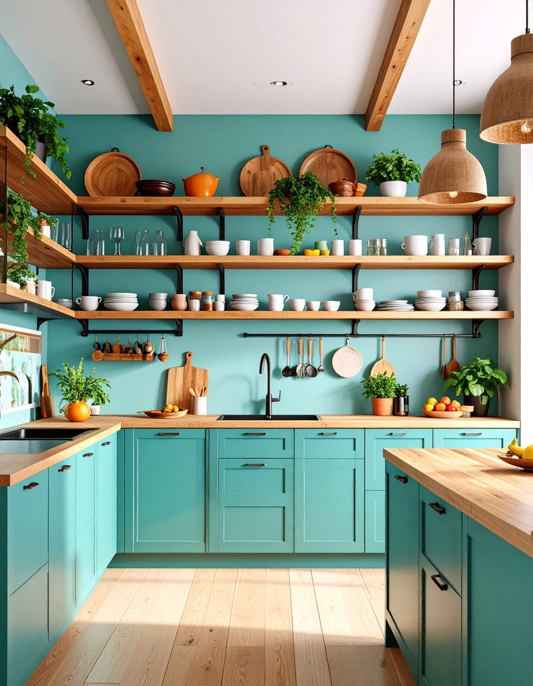 Kitchen Floating Shelves for Open Storage Solutions - 25 Floating Shelves Ideas