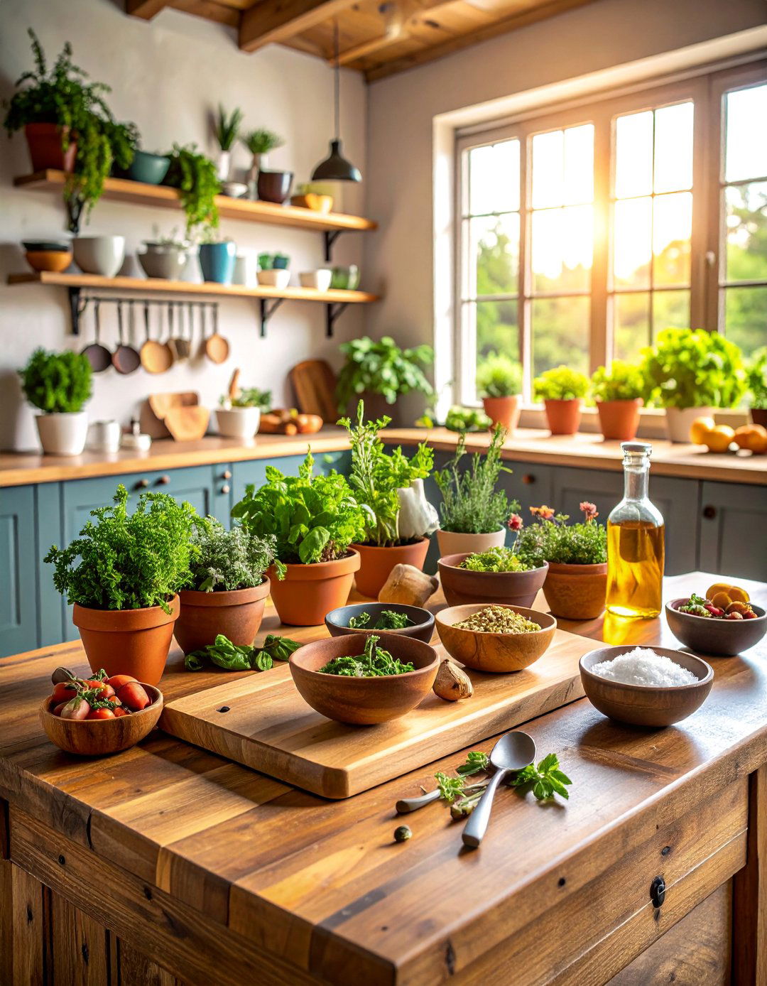 Kitchen Herb Garden Culinary Station Tray - 25 Tray Decor Ideas
