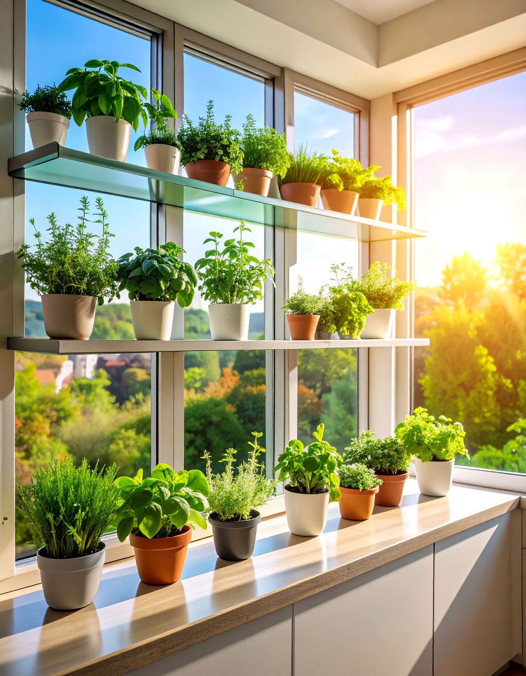 Kitchen Herb Garden Window Oasis - 25 Kitchen Bay Window Ideas