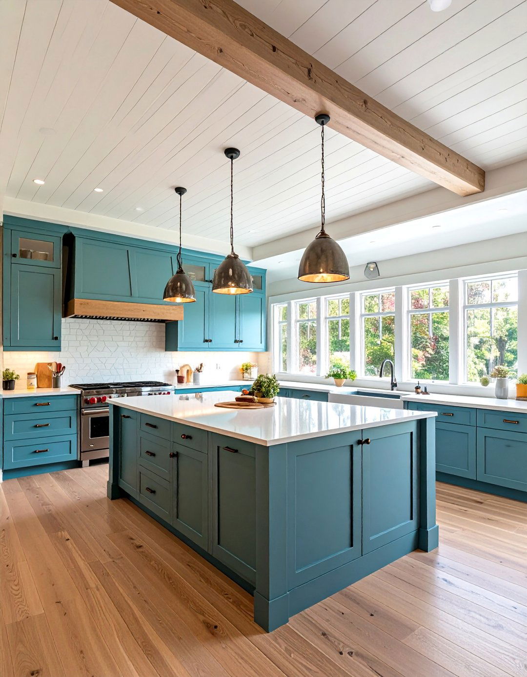 Kitchen Island Beadboard Ceiling Feature - 25 Beadboard Ceiling Design Ideas
