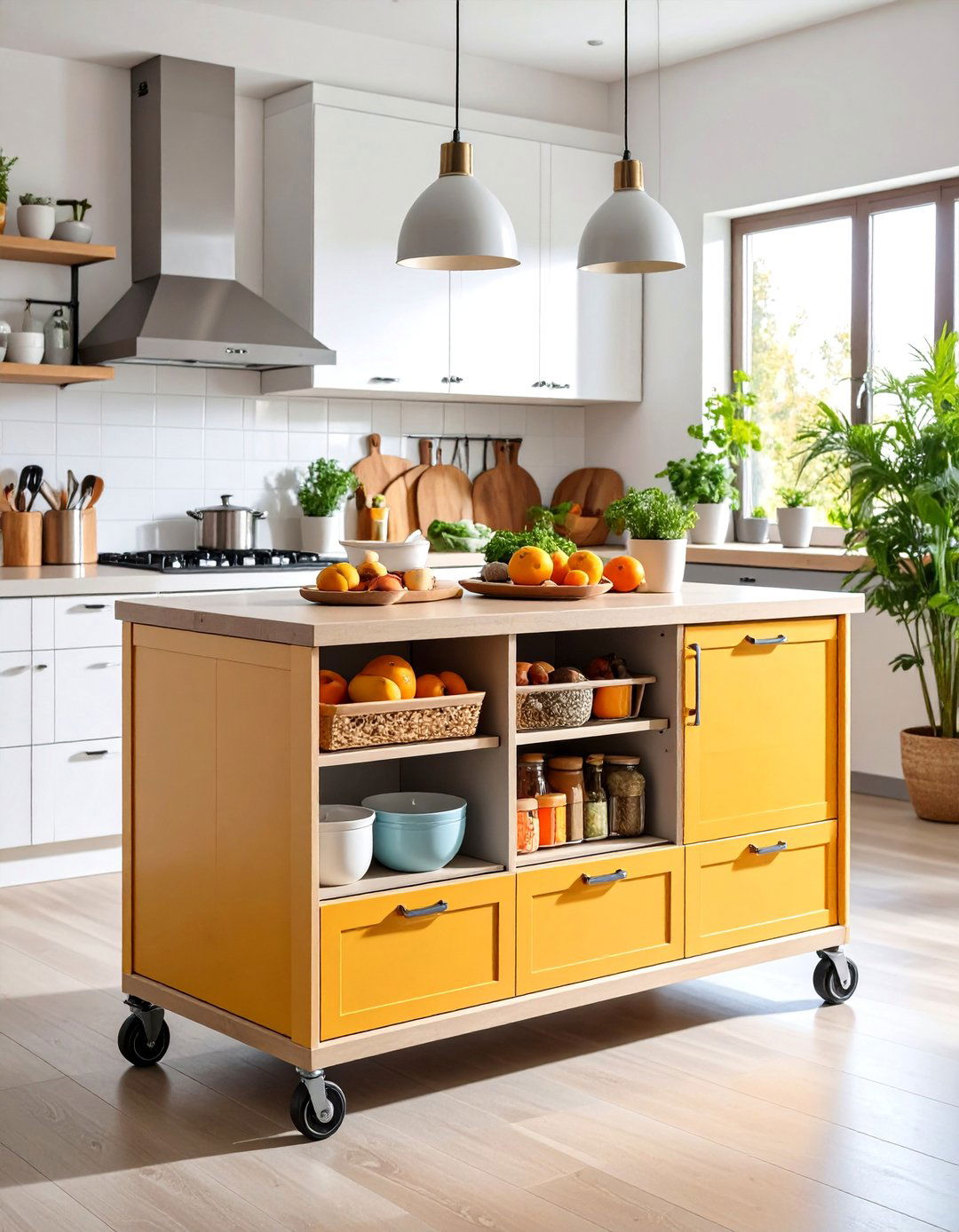 Kitchen Island Rolling Storage Cart - 25 Storage Ideas