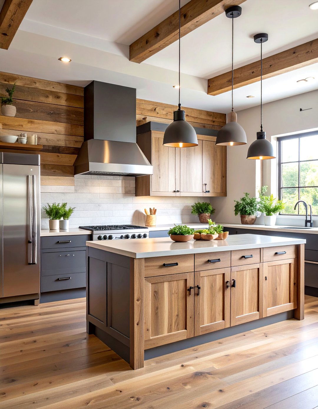 Kitchen Range Hood Barnwood Backsplash Wall - 25 Barnwood Accent Wall Ideas