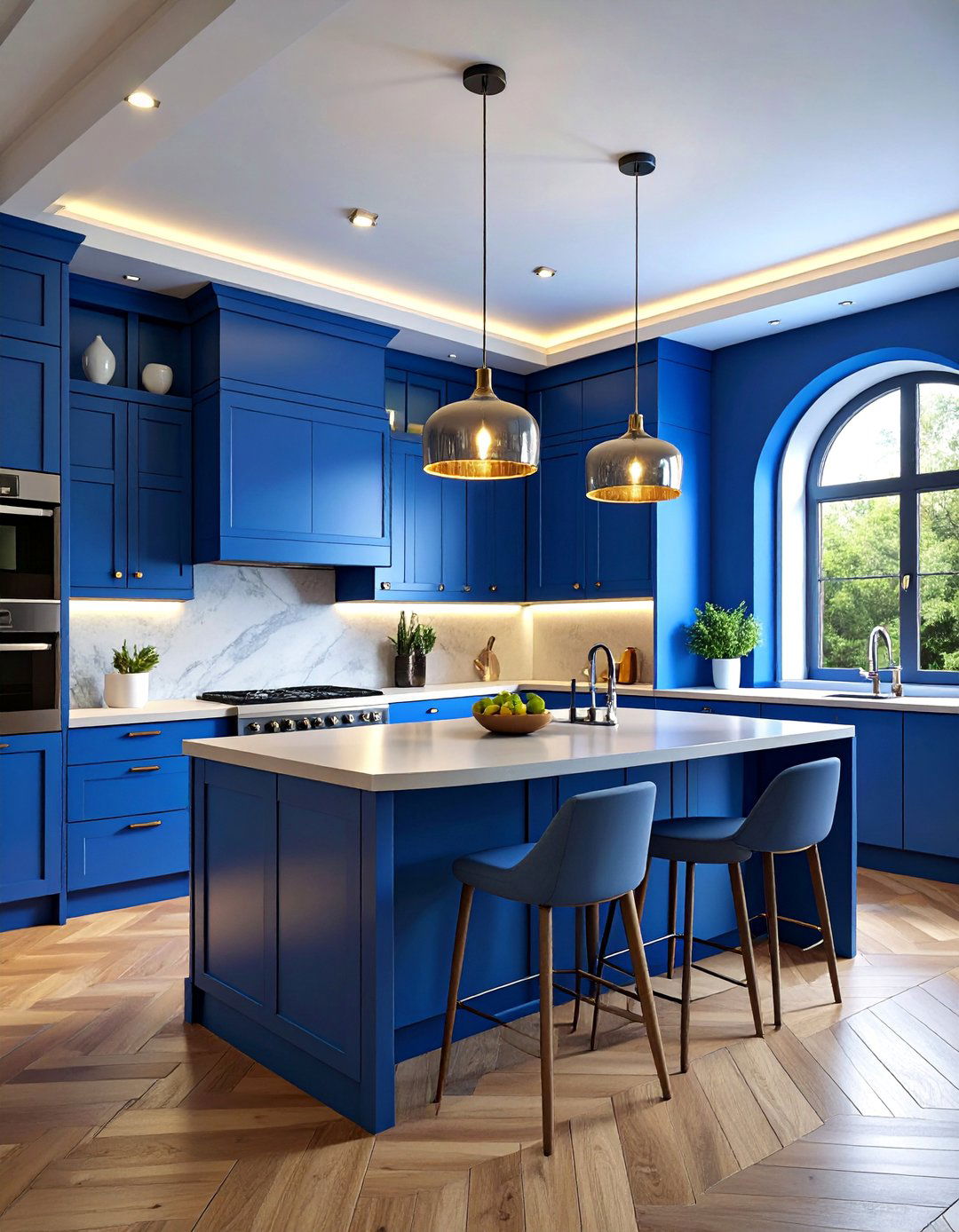 Kitchen with Curved Design Elements and Soft Edges - 25 Cozy Kitchen Ideas