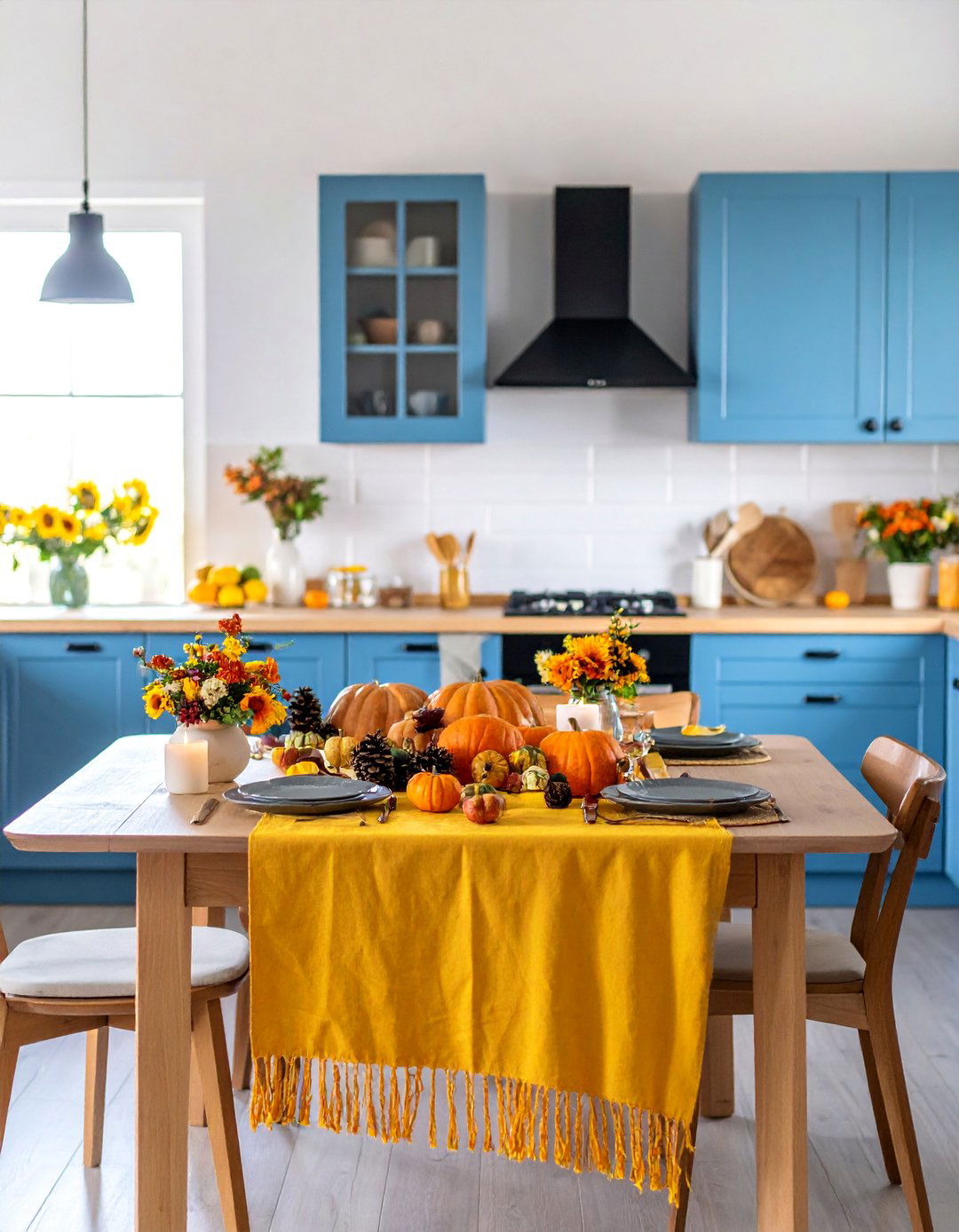 Kitchen with Seasonal Decorative Rotation Elements - 25 Cozy Kitchen Ideas