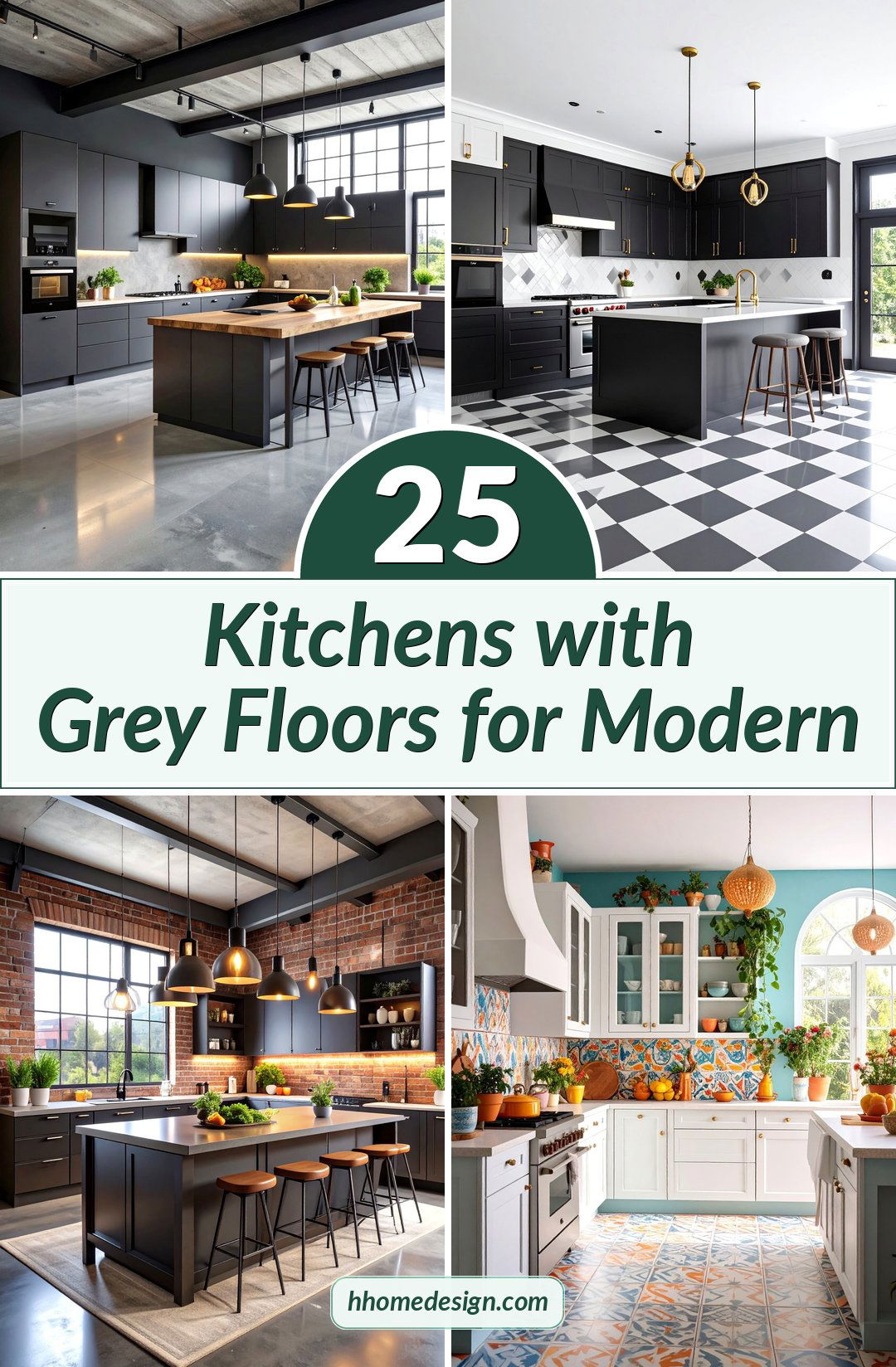 25 Kitchens with Grey Floors for Modern