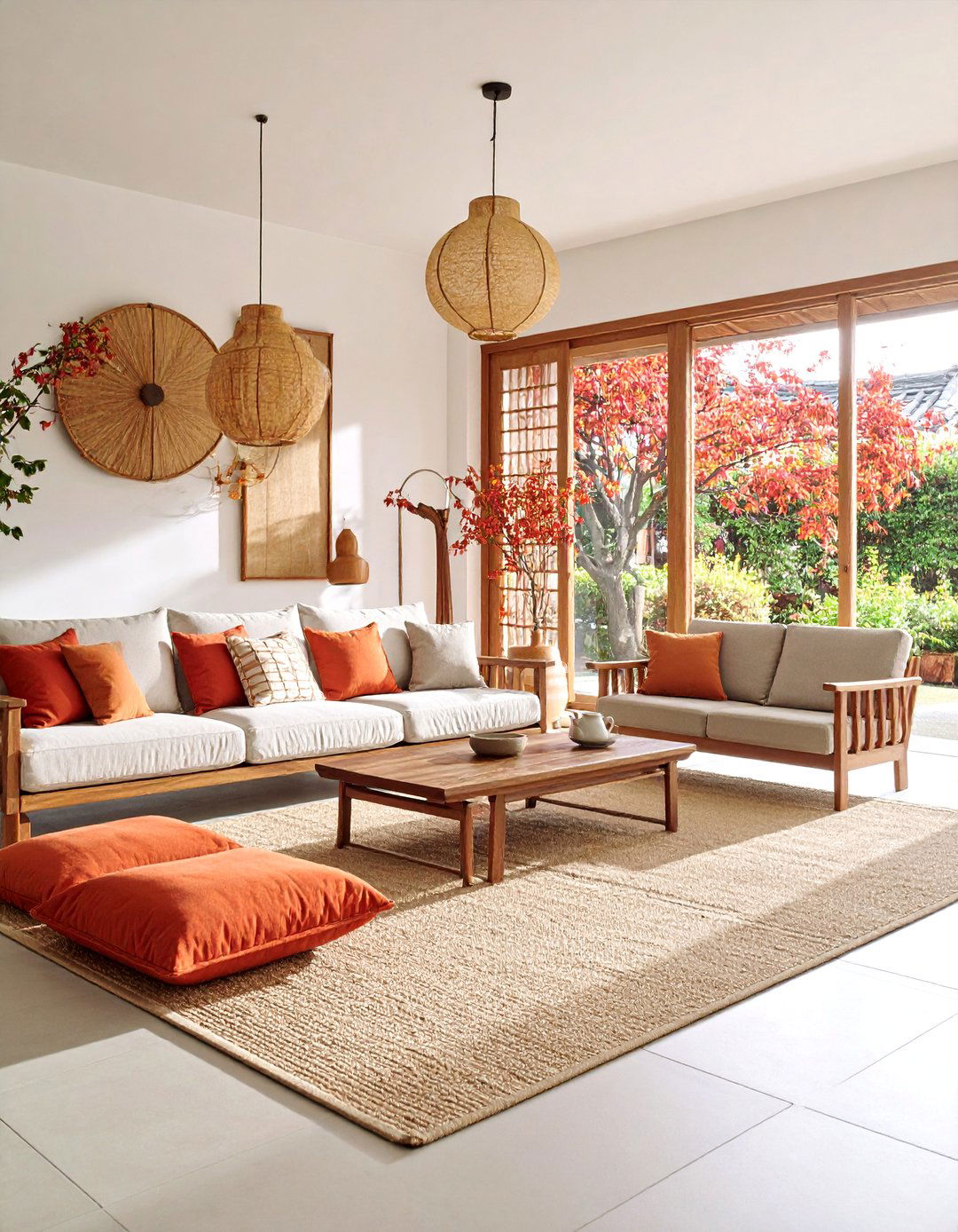 Korean Living Room with Ondol Inspired Heated Flooring - 25 Korean Living Room Ideas