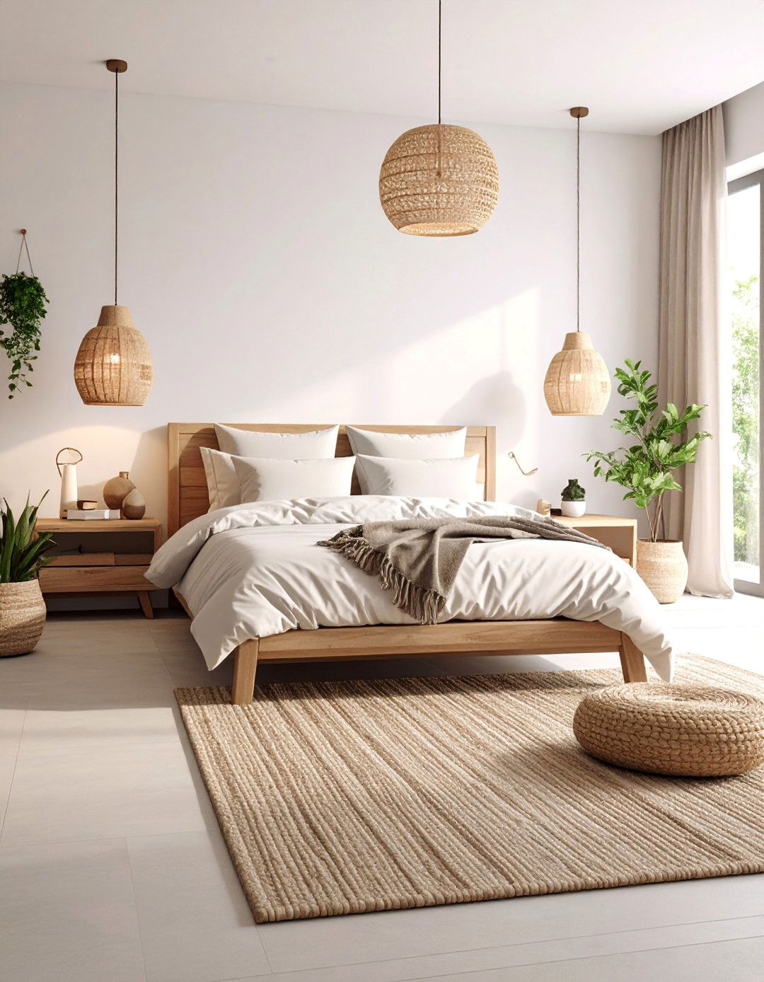 Korean Modern Bedroom with Natural Materials - 25 Asian Bedroom Ideas