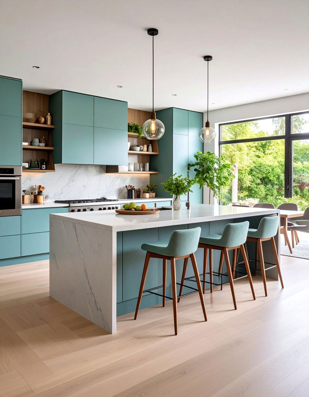 L Shaped Breakfast Bar for Corner Spaces - 25 Breakfast Bar Ideas