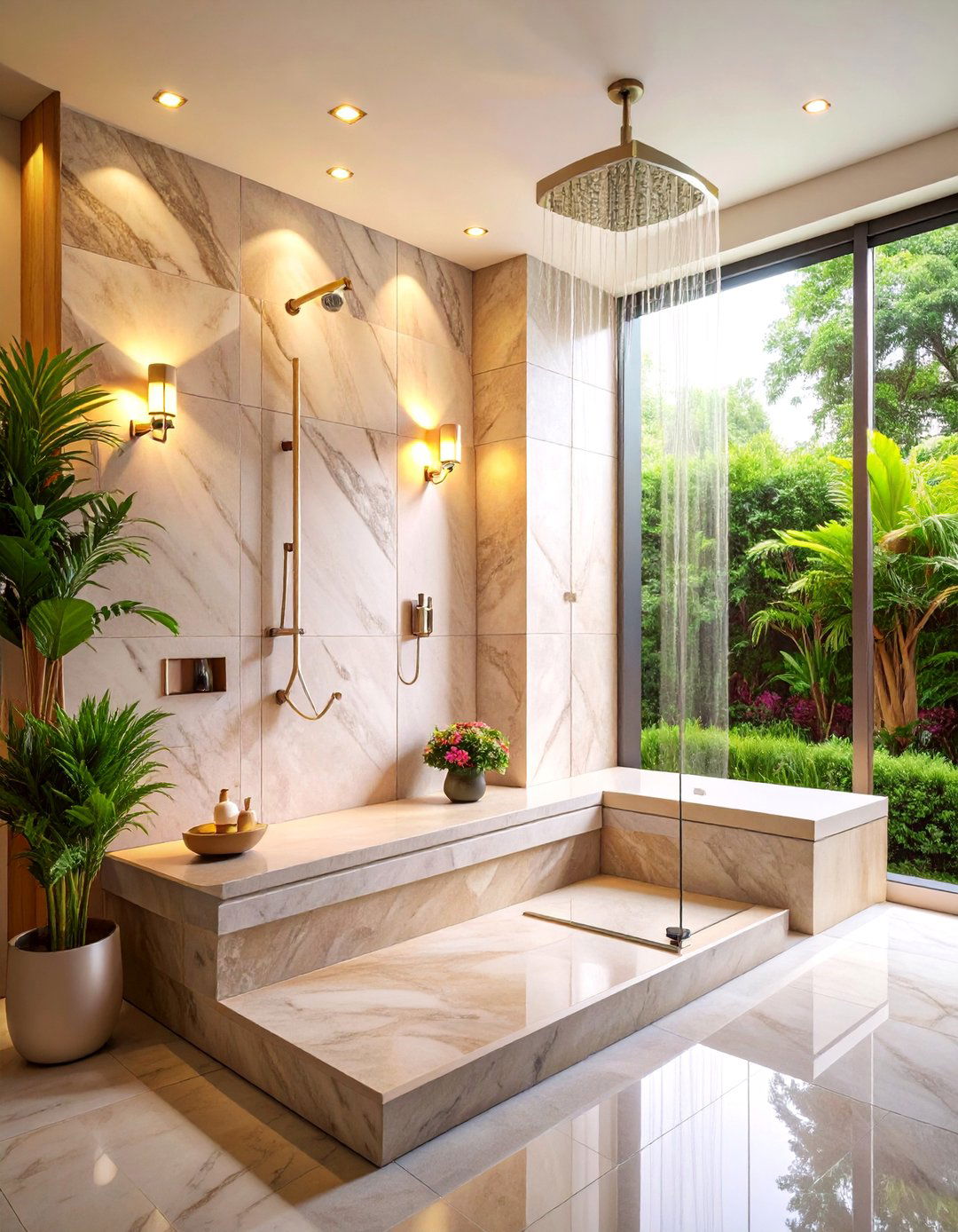 L Shaped Corner Shower Bench - 25 Shower Bench Ideas