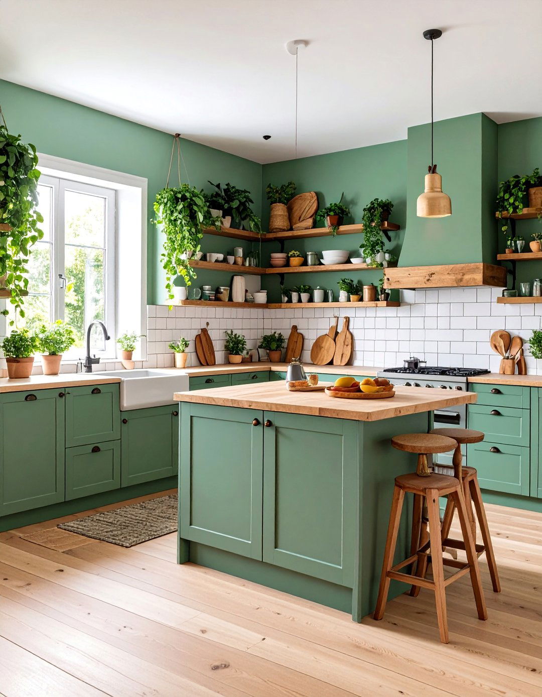 L Shaped Kitchen with Open Shelving Display - 25 l shaped kitchen ideas