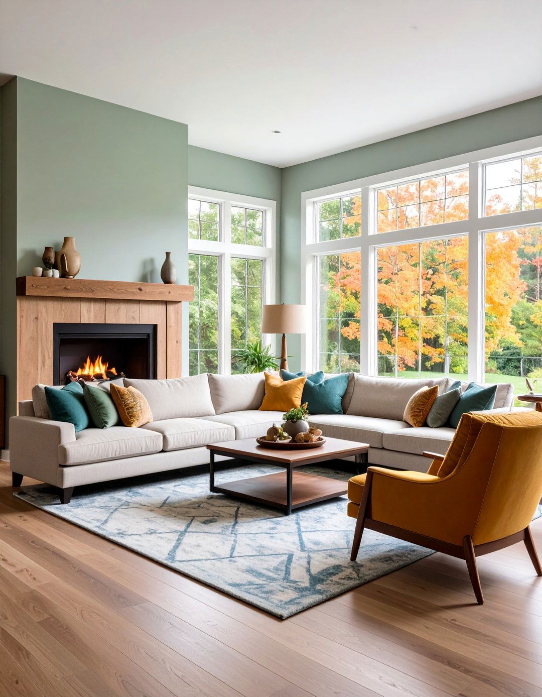 L Shaped Sectional Fireplace Seating - 25 Fireplace Seating Ideas