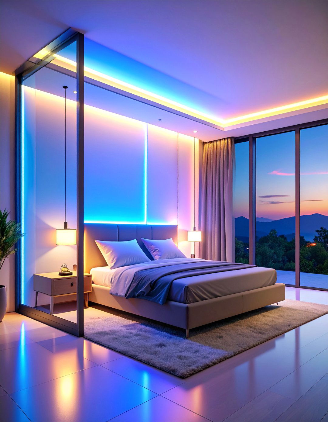 LED Illuminated Glass Panel Doors - 25 closet door ideas