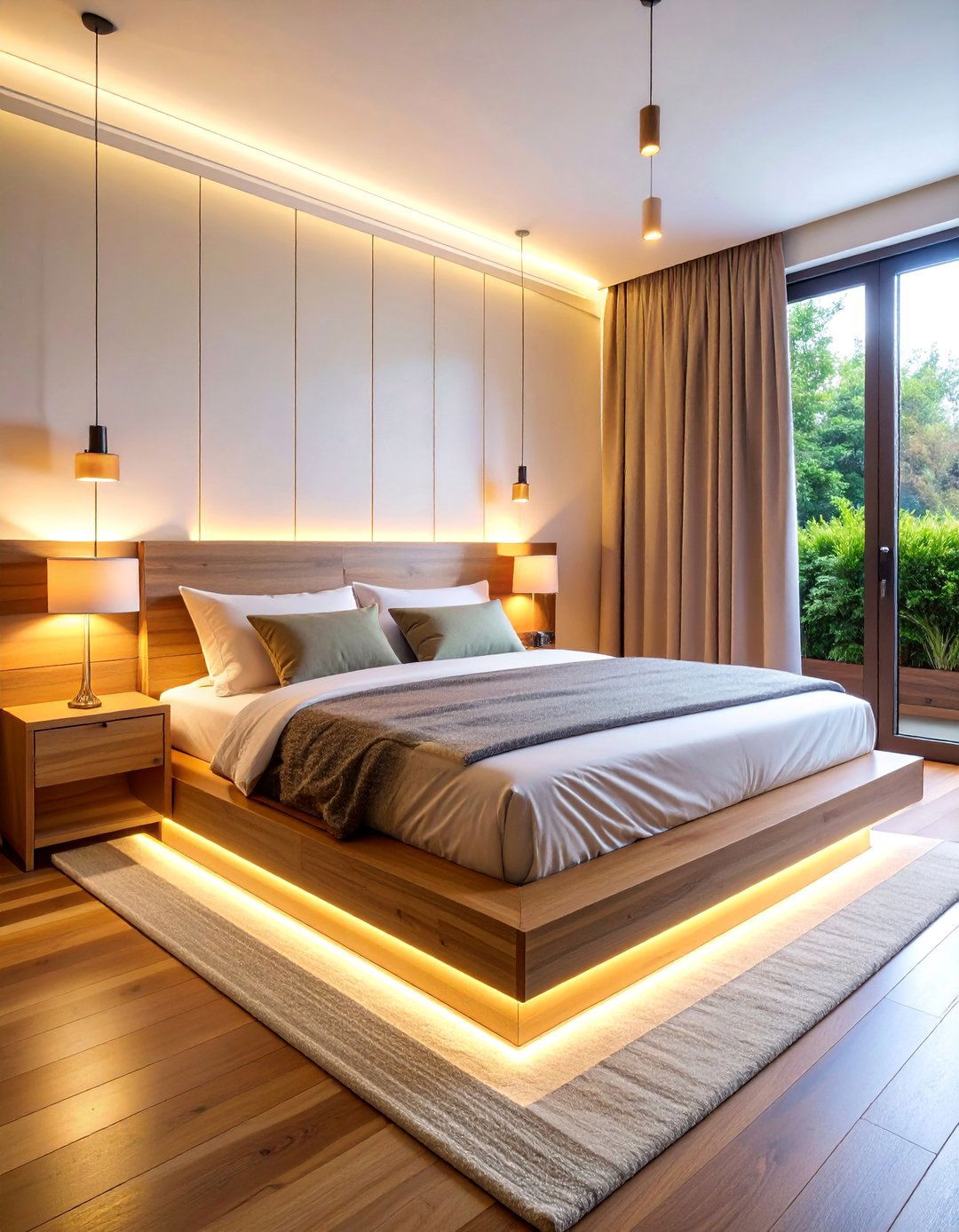 LED Strip Under Bed Ambient Lighting - 25 Small Bedroom Lighting Ideas