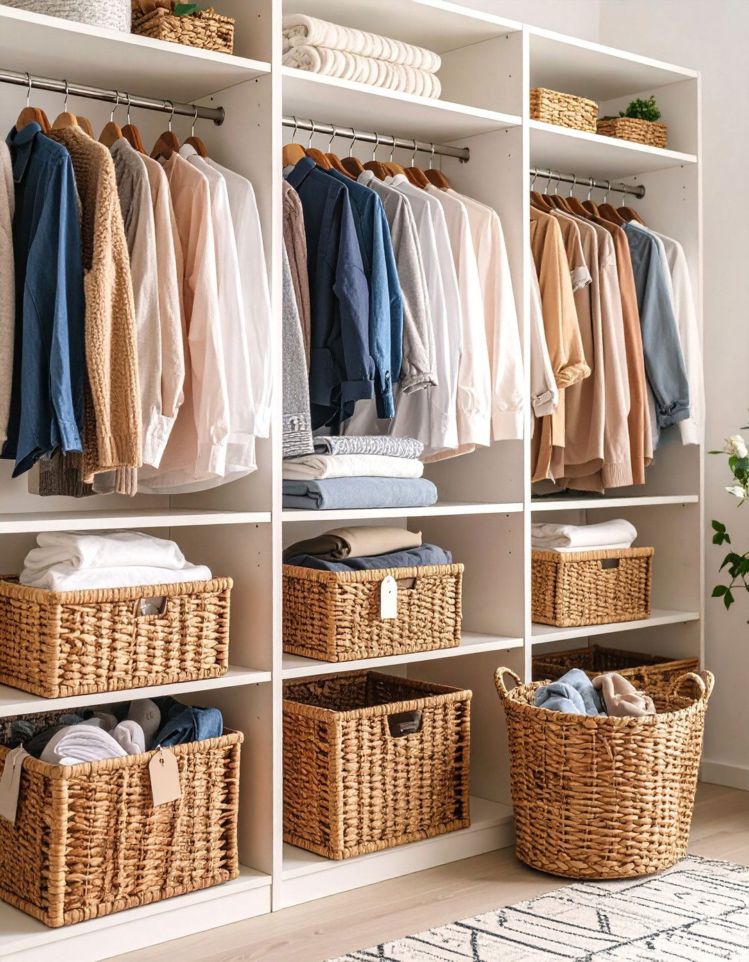 Labeled Basket Organization with Category Systems - 25 Linen Closet Organization Ideas