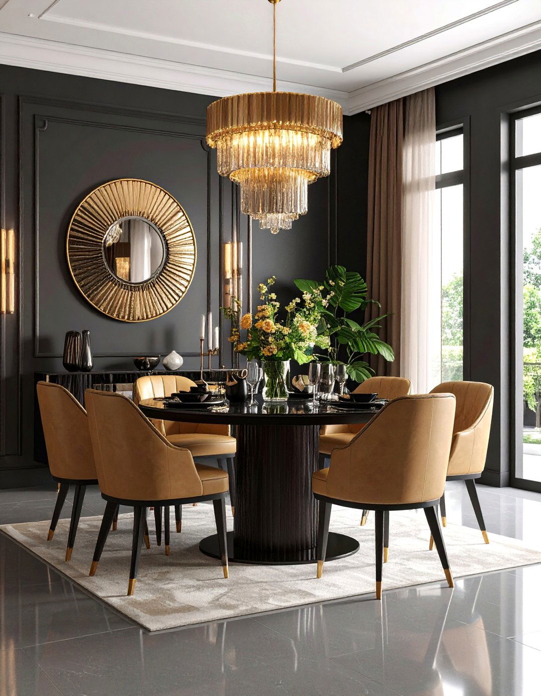 Lacquered Ebony Art Deco Dining Room - 25 Art Deco Dining Room Ideas