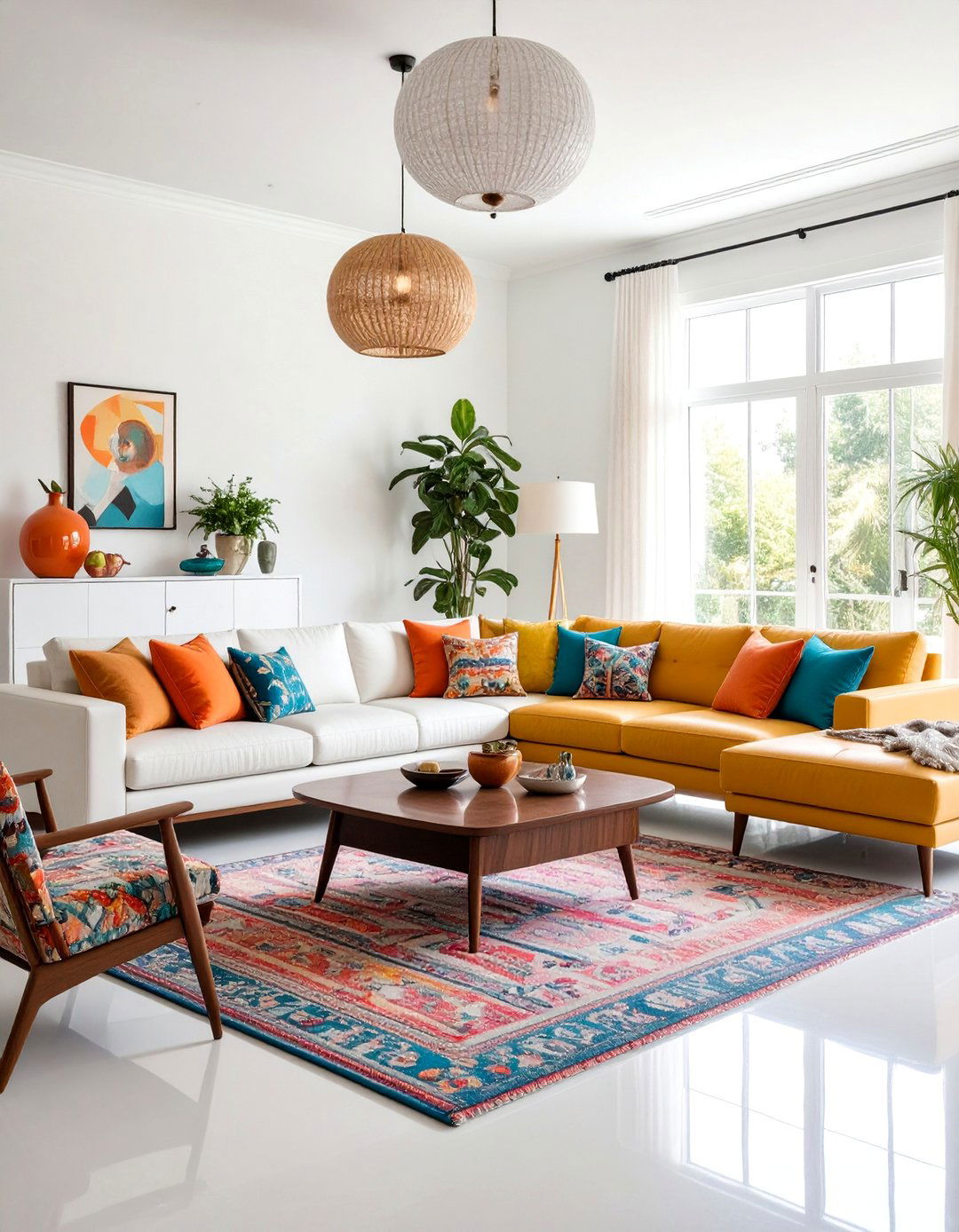 Lacquered Furniture Living Room with High Gloss Finishes - 25 1980s Living Room Ideas
