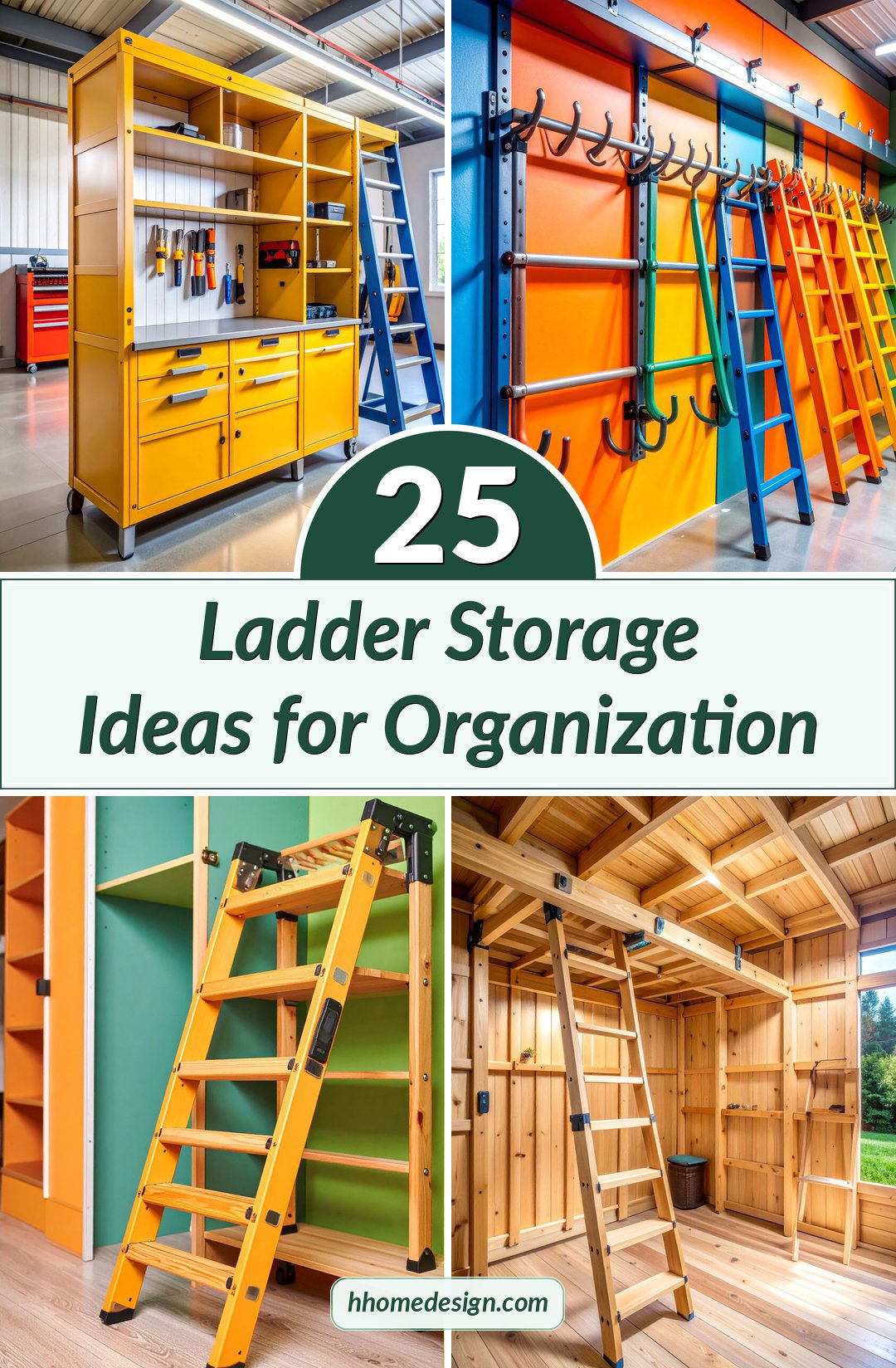 25 Ladder Storage Ideas for Organization