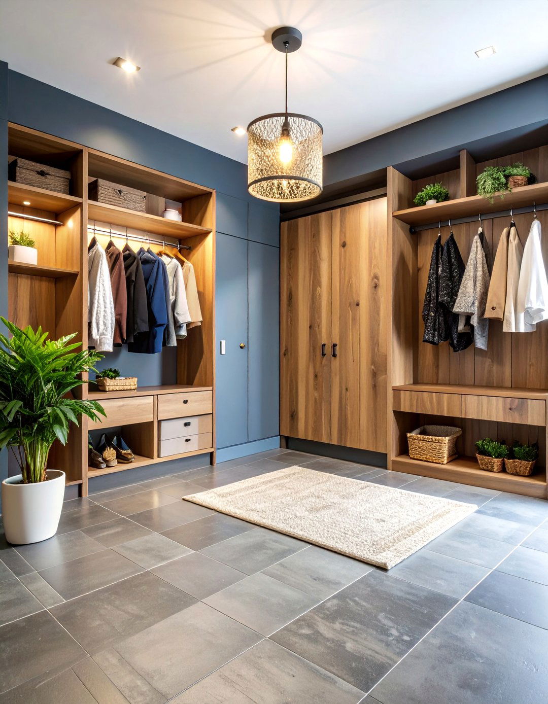 Large Format Slate Tile Mudroom Floor - 25 Mudroom Floor Ideas