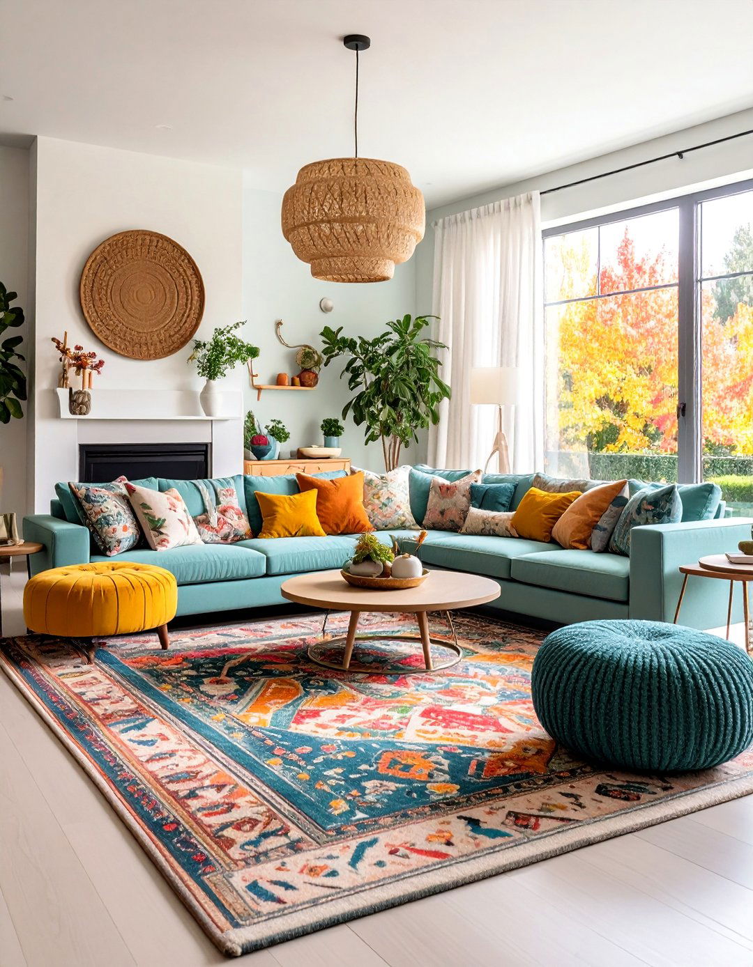 Large Sectional Family Room with Conversation Layout - 25 Family Room Ideas