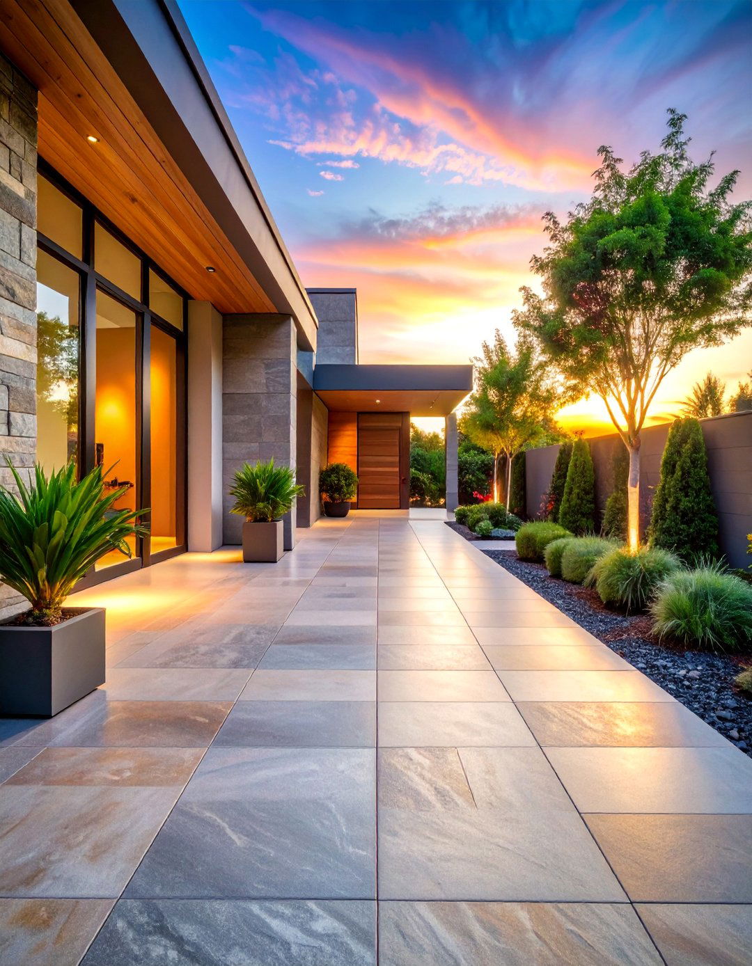 Large Slab Granite Walkway - 25 Granite Walkway Ideas