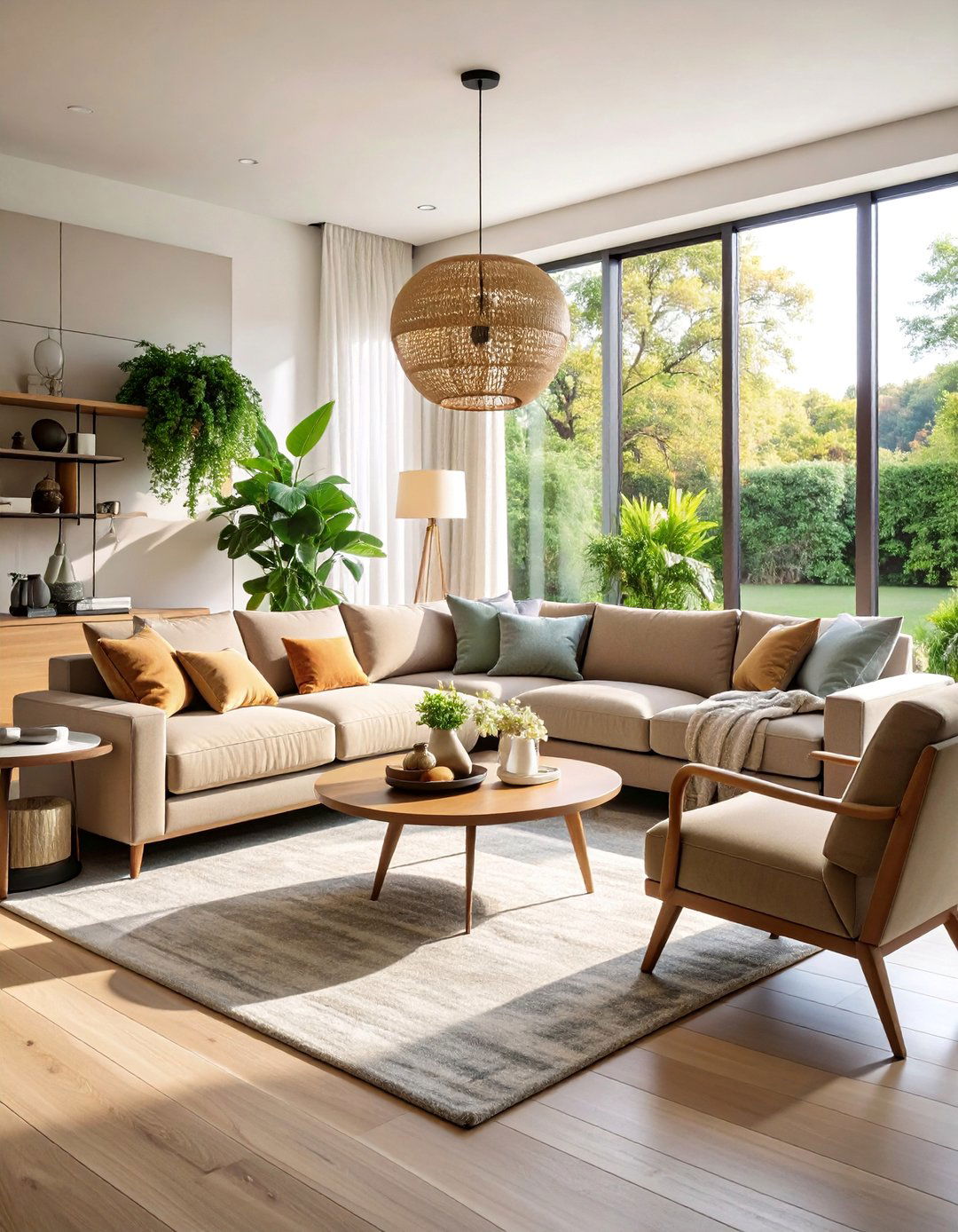 Large Taupe Sectional Living Room for Family Gatherings - 25 Taupe Living Room Ideas