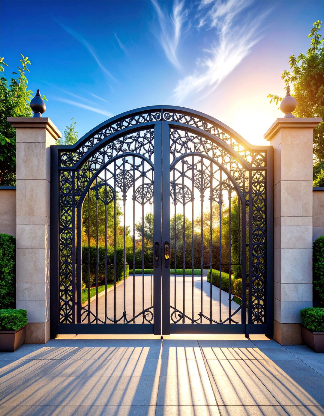 Laser Cut Decorative Metal Gate - 25 Front Door Gate Ideas