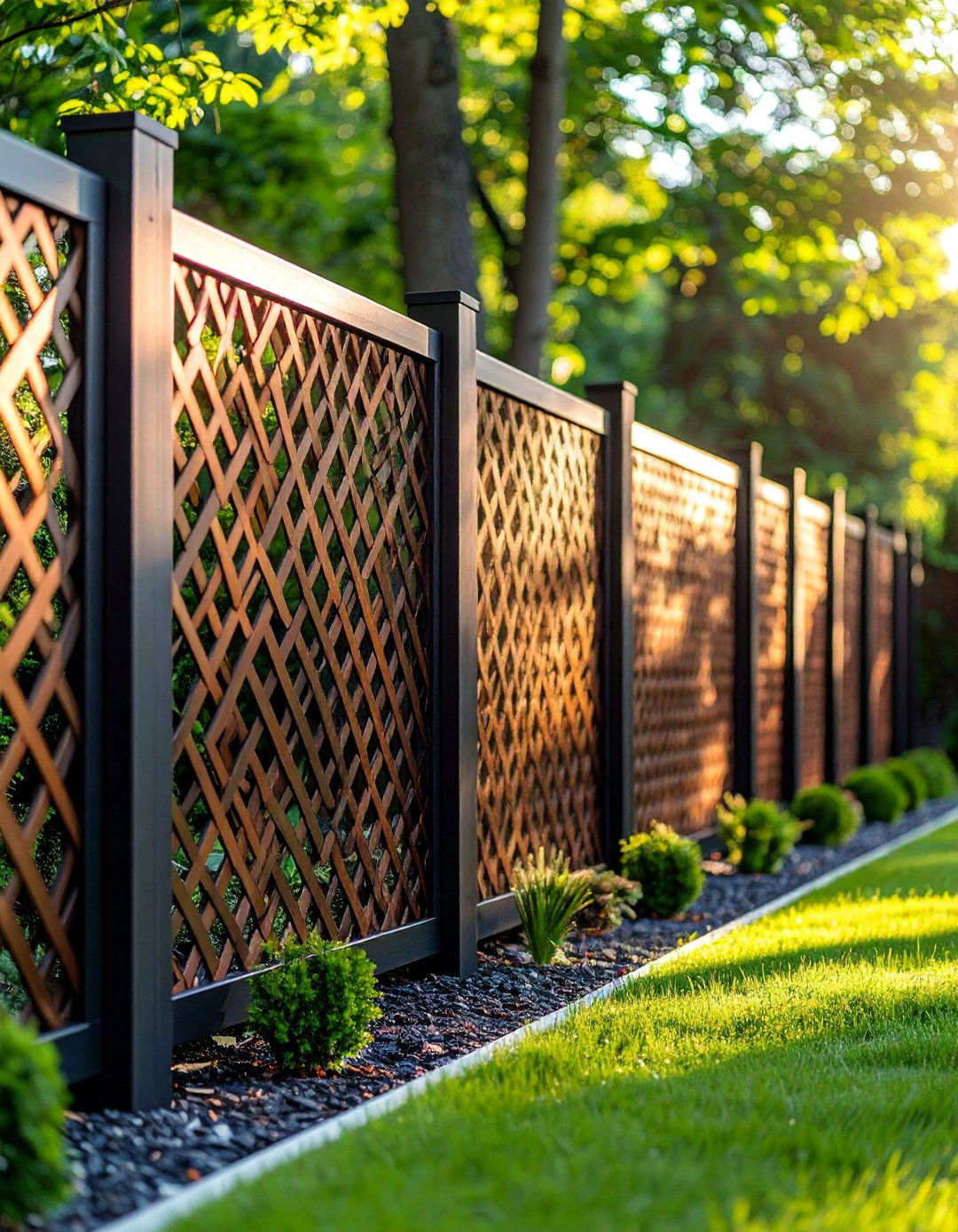 Laser Cut Metal Insert Lattice Fence - 25 Lattice Fence Ideas