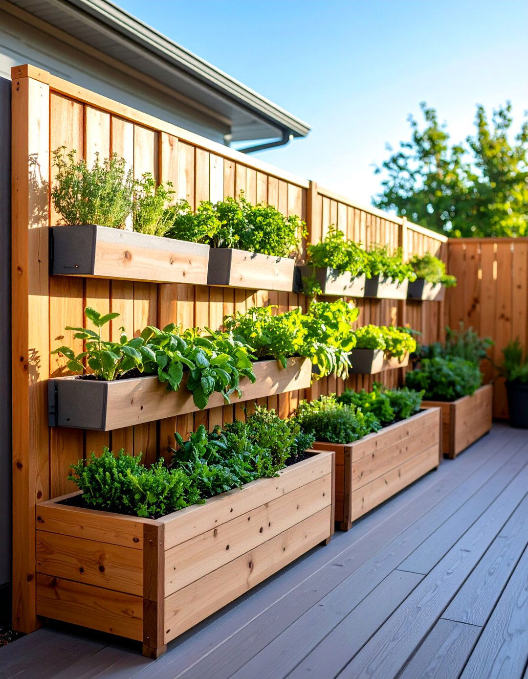 Lattice Fence with Integrated Planter Boxes - 25 Lattice Fence Ideas