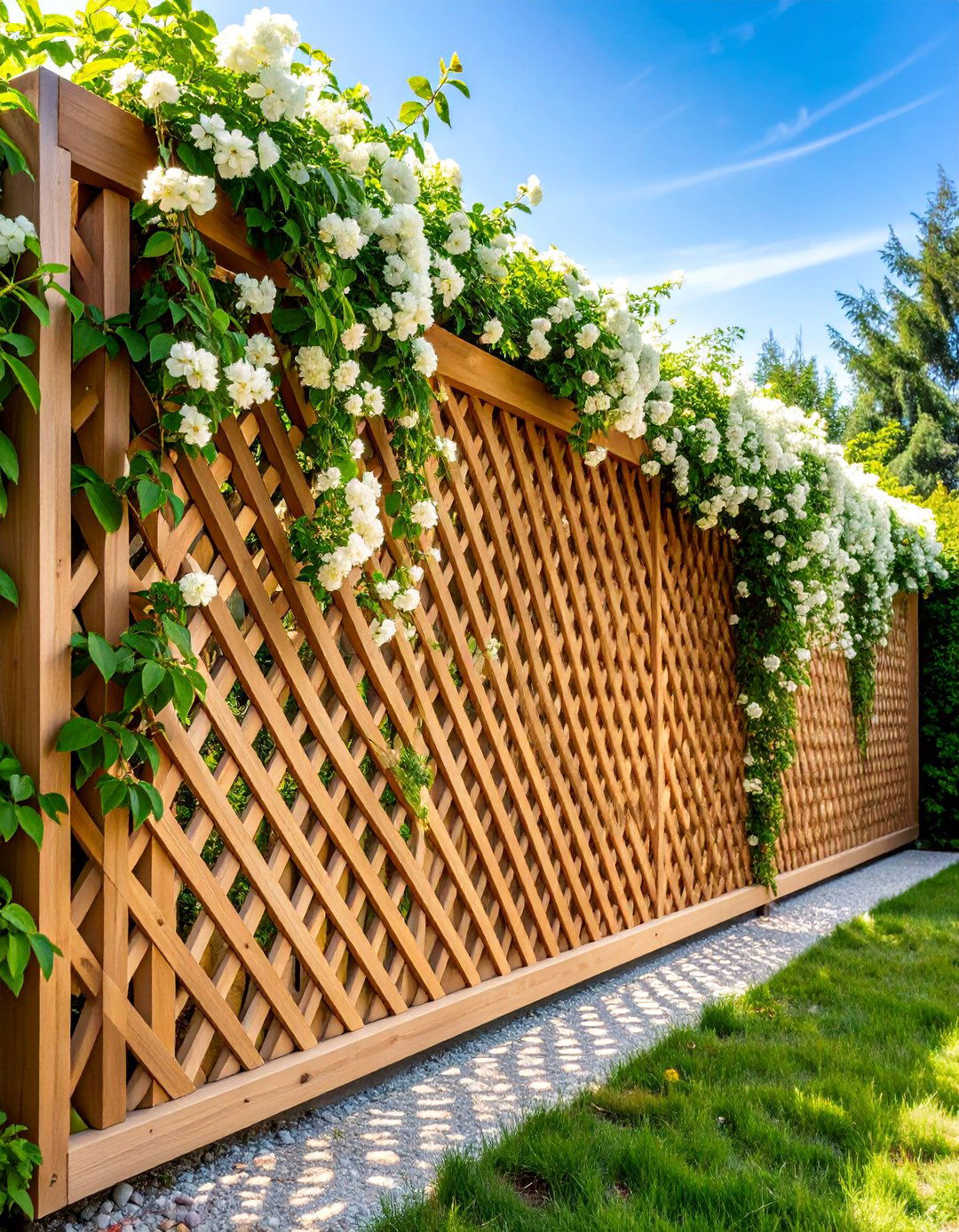 Lattice Panel Privacy Screen Trellis - 25 Garden Trellis Ideas