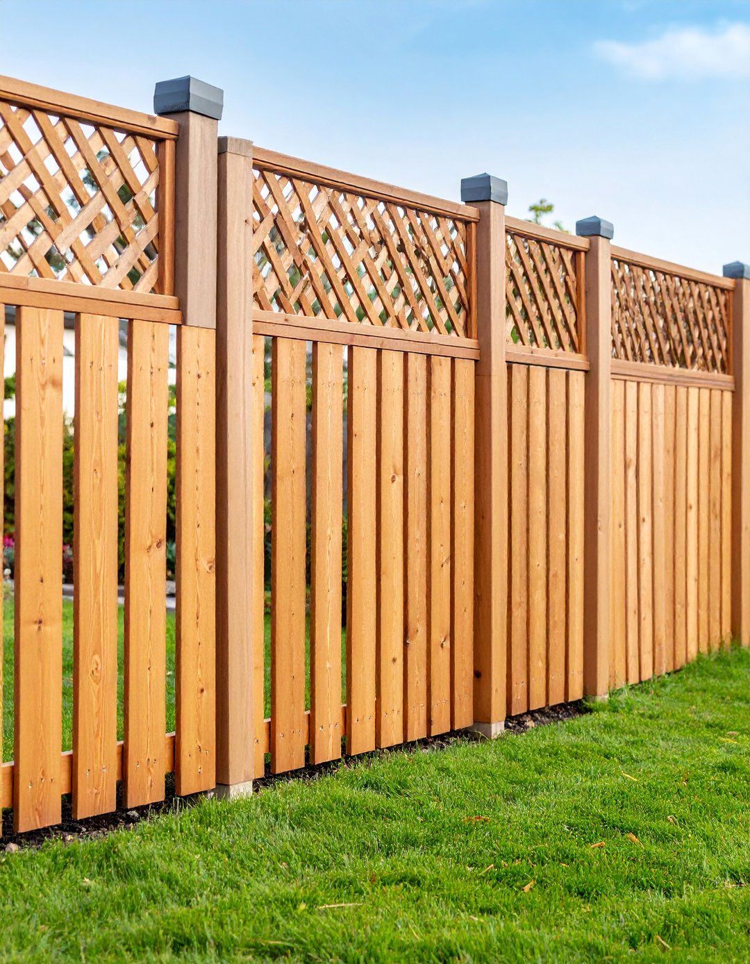Lattice Top Privacy Dog Fence - 25 Dog Fence Ideas