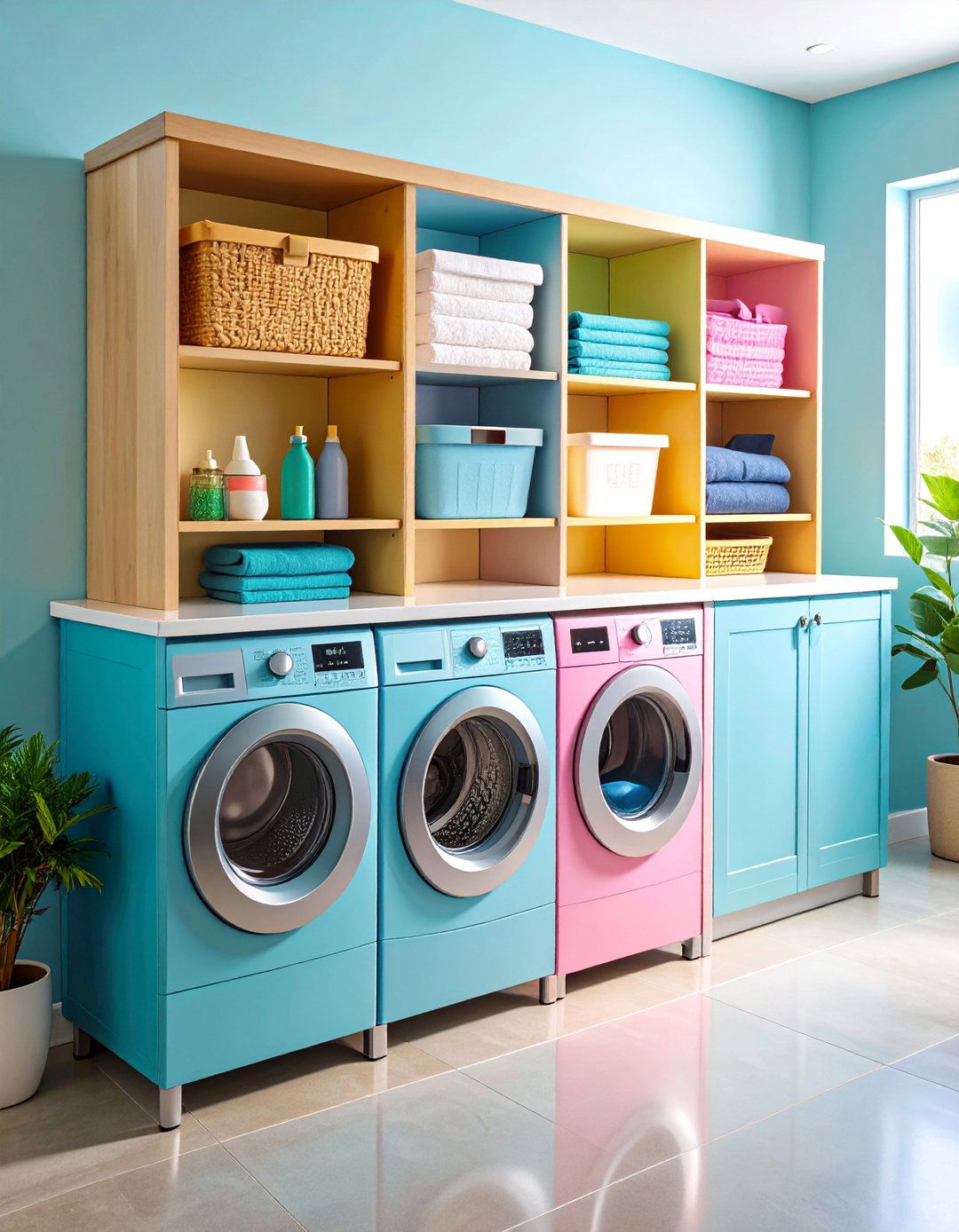 Laundry Cabinet with Sorting and Supply Storage - 25 cabinet storage ideas