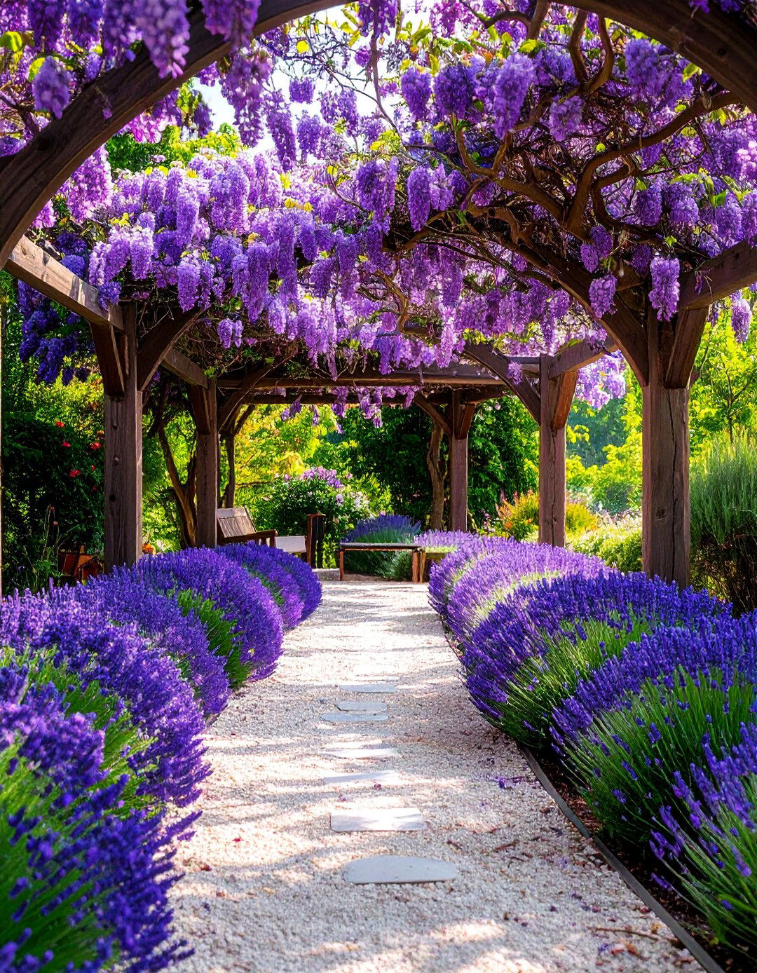 Lavender Garden with Fragrant Pathways and Purple Blooms - 25 Italian Garden Design Ideas